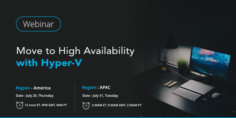 Vembu webinar Hyper-V High Availability
