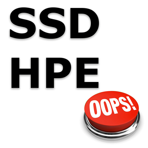 ssd SAS HPE error