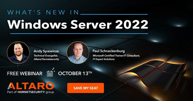 Altaro Windows Server 2022 webinar