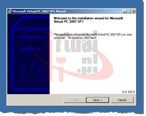 Virtual PC 2007 instalacja