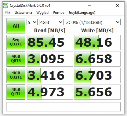 NAS NSA350 benchmark CrystalDiskMark
