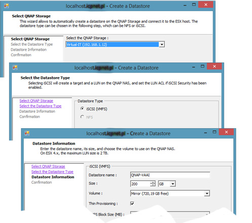 vSphere Client Qnap Datastore iSCSI