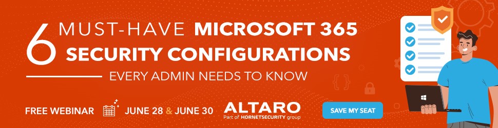 Altaro / Hornetsecurity Microsoft 365 Webinar Security