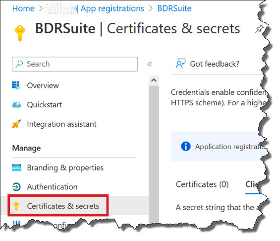 Microsoft 365 Azure Vembu BDRSuite Integration